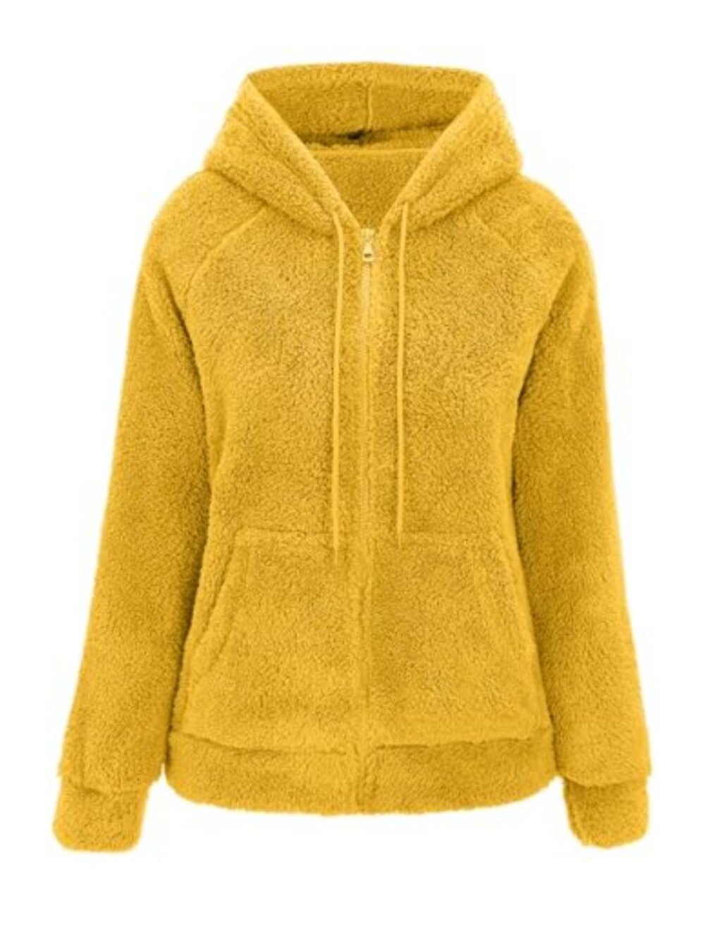 Women Sherpa Faux Fur Hooded Fleece Jacket Zip Up